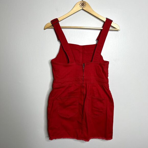 Dickies Red Jean Overall Dress - Picture 5 of 9